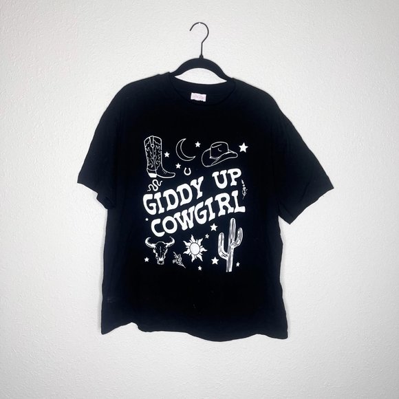 Pink Lily Giddy Up Cowgirl Tshirt - Picture 2 of 3